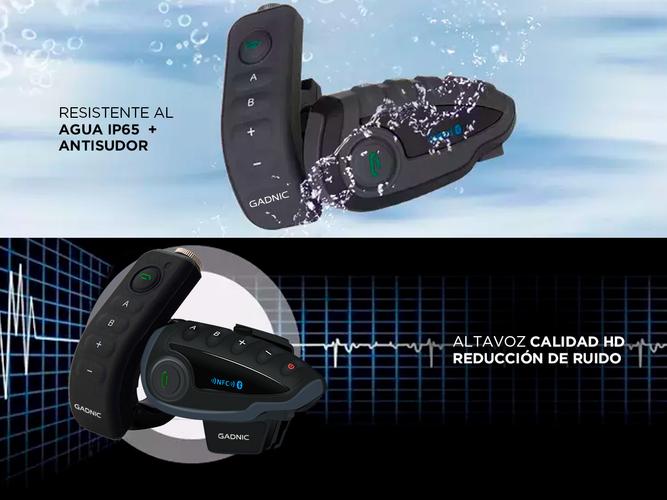 Intercomunicador Moto Gadnic G-800 Manos Libres Bluetooth 1200mts Hasta 120kmh - 4