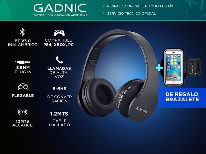 Auricular Bluetooth Gadnic GPlay + Brazalete - 1