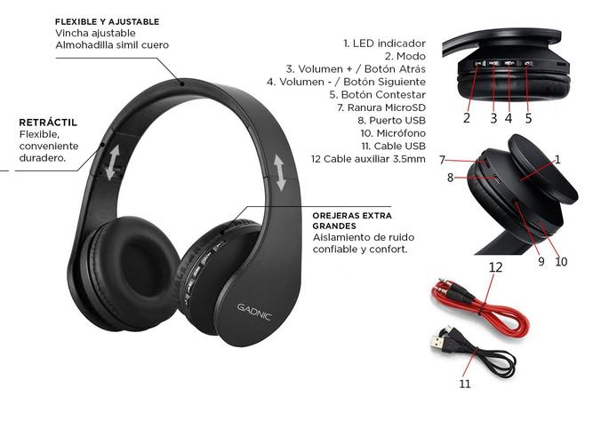 Auricular Bluetooth Gadnic GPlay + Brazalete - 4