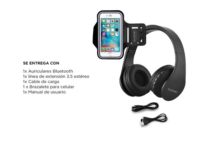 Auricular Bluetooth Gadnic GPlay + Brazalete - 5