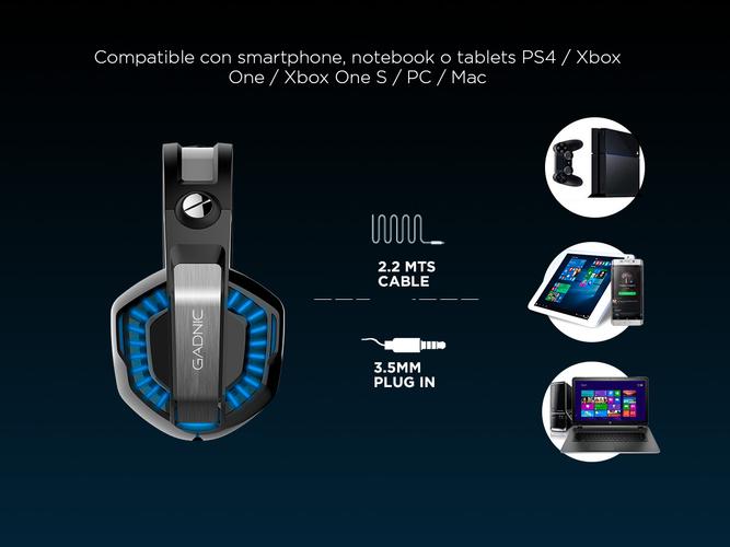 Auricular Gamer Gadnic A-37 Pro Microfono - 2