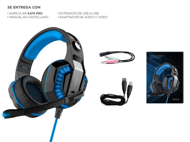 Auricular Gamer Gadnic A-37 Pro Microfono - 6