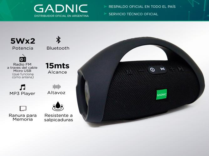 Parlante Gadnic GDC-100 Bluetooth Portátil USB Aux Radio FM - 1