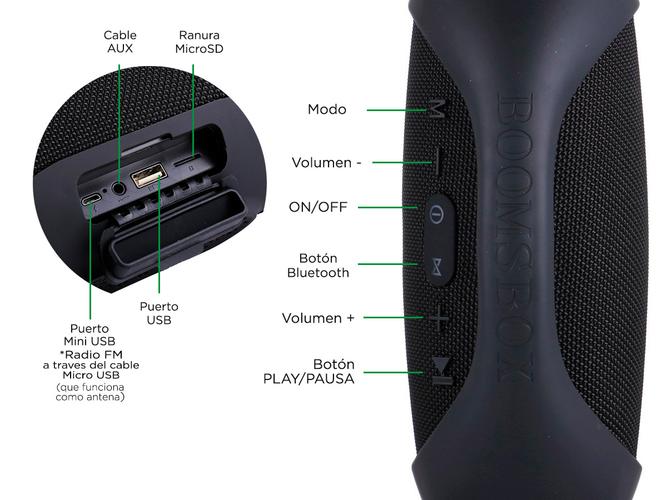 Parlante Gadnic GDC-100 Bluetooth Portátil USB Aux Radio FM - 5