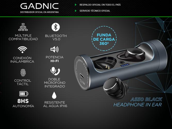 Auriculares Bluetooth Gadnic A550 In Ear   - 1