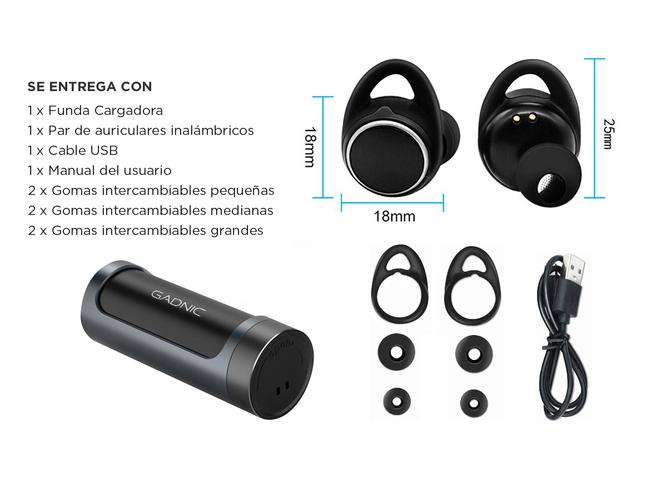 Auriculares Bluetooth Gadnic A550 In Ear   - 6