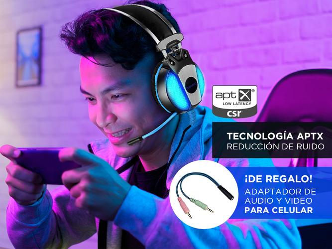 Auricular Gamer Gadnic A900 NEON PS4 Xbox Gaming PC  - 5