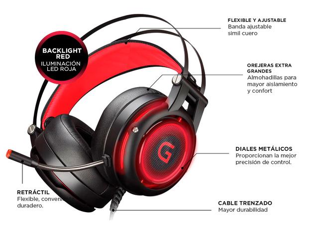 Auriculares Gamer Gadnic A800 Play Sonido 7.1 Usb Gaming PC - 3