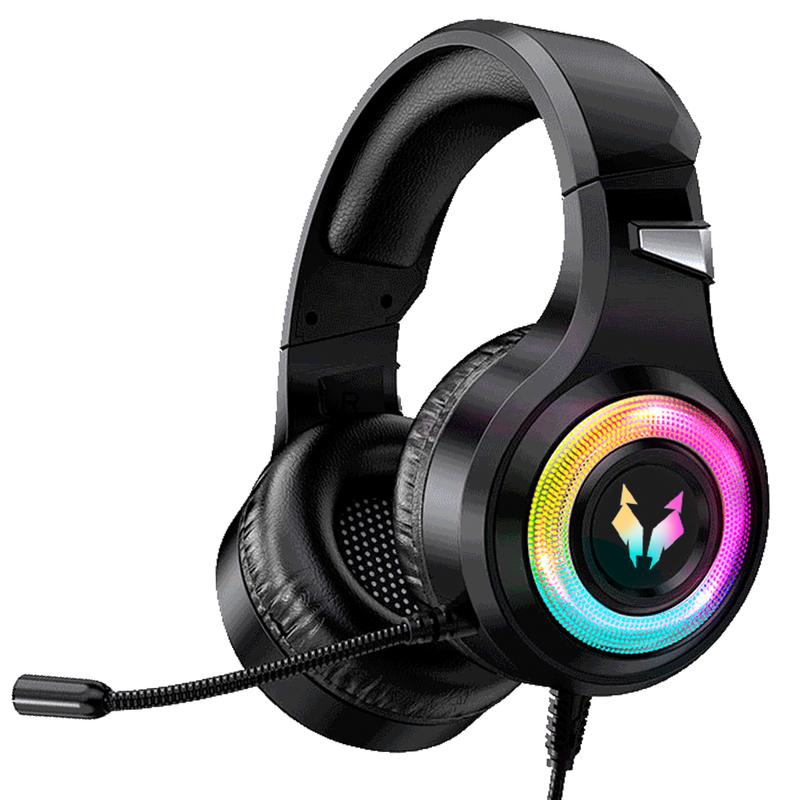 Auriculares Gamer Alpha A9000 Play Microfono Luz RGB Cancelacion
