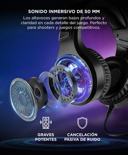 Auriculares Gamer Alpha A9000 Play Microfono Luz RGB Cancelacion Sonido   Usado - 2