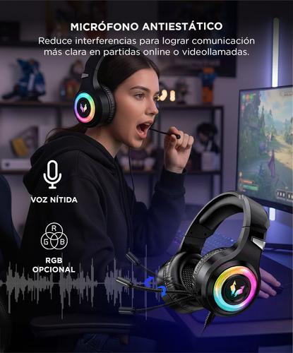 Auriculares Gamer Alpha A9000 Play Microfono Luz RGB Cancelacion Sonido   Usado - 3
