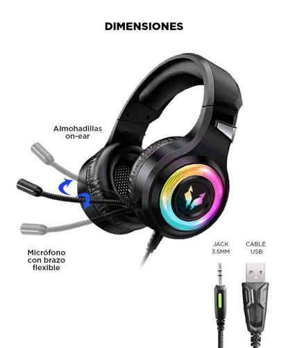 Auriculares Gamer Alpha A9000 Play Microfono Luz RGB Cancelacion Sonido   Usado - 5