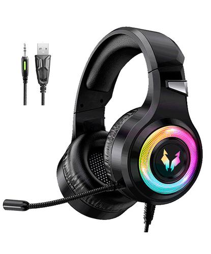 Auriculares Gamer Alpha A9000 Play Microfono Luz RGB Cancelacion Sonido   - 6