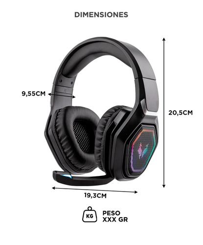 Auriculares Gamer Alpha A8800 Play Microfono Luz RGB Cancelacion Sonido   - 5