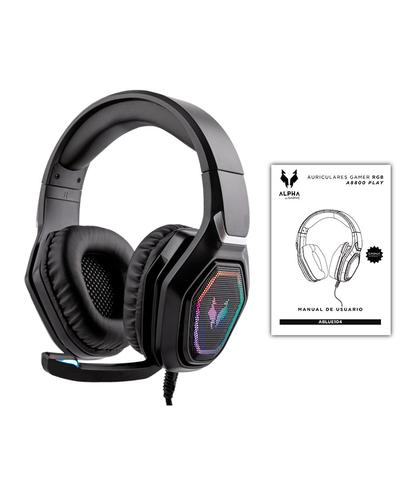 Auriculares Gamer Alpha A8800 Play Microfono Luz RGB Cancelacion Sonido   - 6
