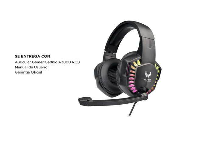  Auricular Gamer Gadnic A3000 RGB Compatible Pc Play Consolas - 5