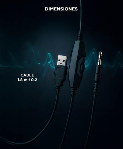  Auricular Gamer Gadnic A3000 RGB Compatible Pc Play Consolas - 4