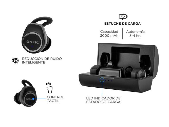 Auriculares Inalambricos Gadnic In-ear SH10 Deportivos Bluetooth Livianos Outlet - 5
