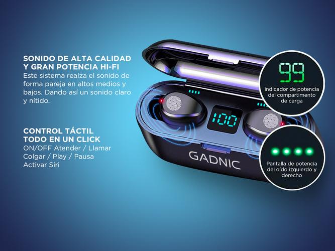 Auriculares Inalambricos Gadnic In-ear SH8 Bluetooth Running Deportes Usado - 5