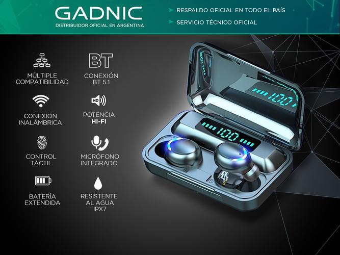 Auricular In Ear Gadnic IRH70 Deportivos TWS Bluetooth Usado - 1