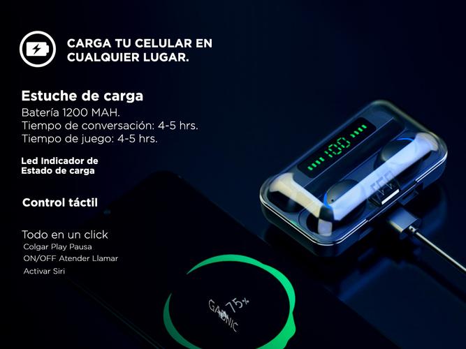 Auricular In Ear Gadnic IRH70 Deportivos TWS Bluetooth Usado - 3