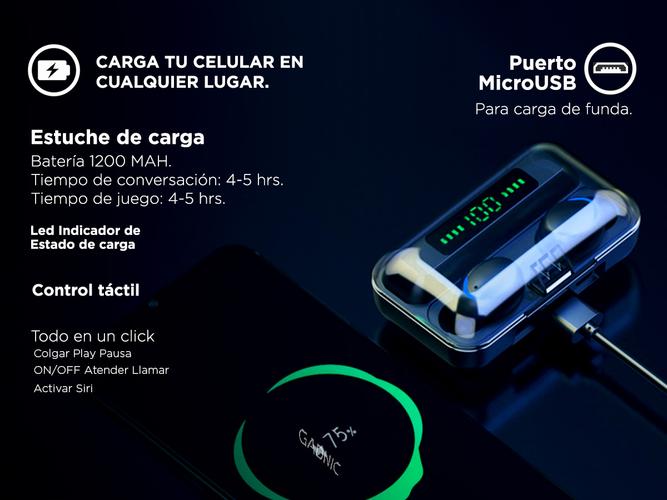 Auricular In Ear Gadnic IRH70 Deportivos TWS Bluetooth - 3
