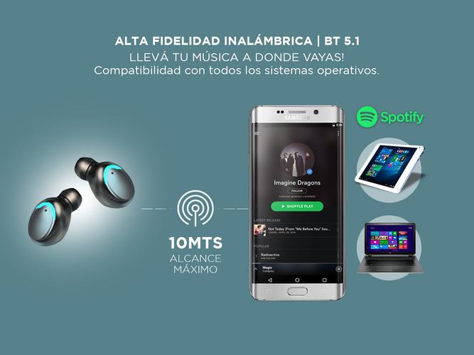 Auricular In Ear Gadnic IRH70 Deportivos TWS Bluetooth Usado - 5