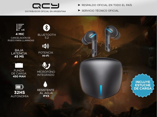  Auriculares in-ear QCY G1 para juegos gamer wireless - 1