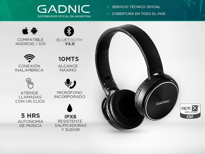 Auriculares Bluetooth Gadnic A122 Manos Libres Inalambrico Negro - 1