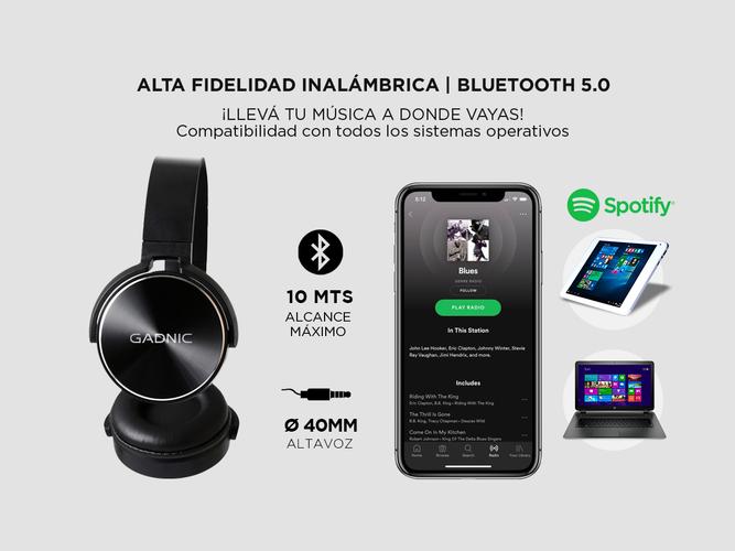 Auriculares Bluetooth Gadnic A122 Manos Libres Inalambrico Negro - 2