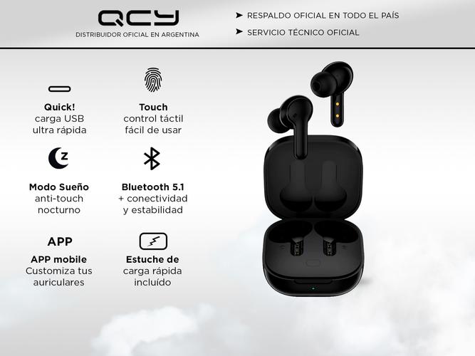 Auriculares Bluetooth QCY T13 Manos Libres Inalambrico Negro - 1