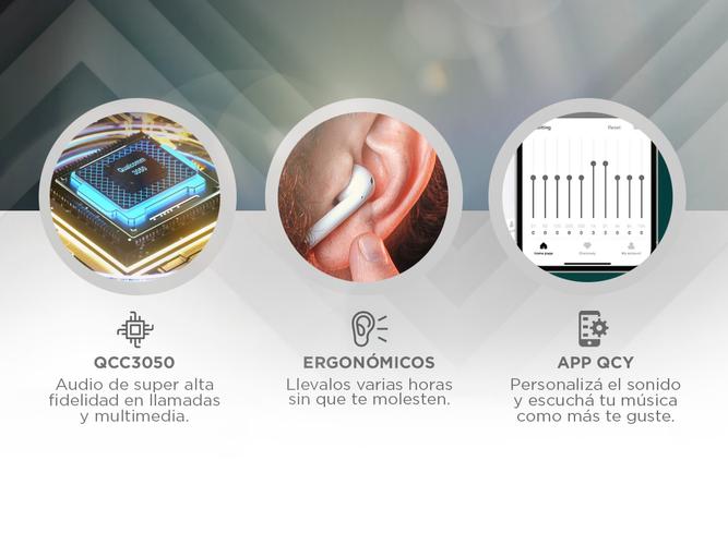 Auriculares Bluetooth QCY Manos Libres Inalambrico - 3
