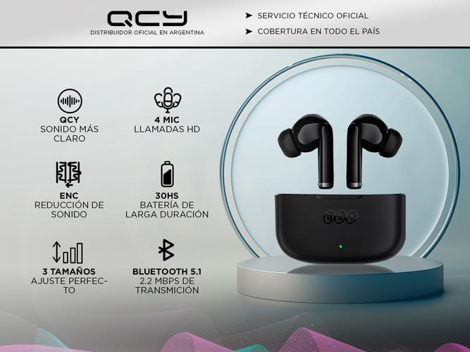 Auriculares Bluetooth QCY T19 Manos Libres Inalambrico Negro - 1