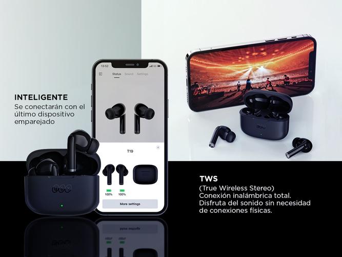 Auriculares Bluetooth QCY T19 Manos Libres Inalambrico Negro - 2