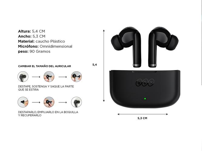 Auriculares Bluetooth QCY T19 Manos Libres Inalambrico Negro - 4
