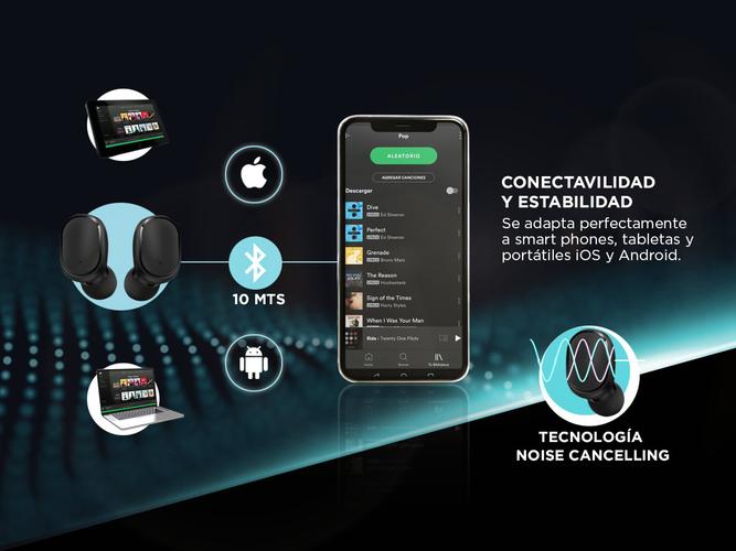 Auriculares Bluetooth Gadnic A128FGRS Inalambricos In Ear Tws - 2