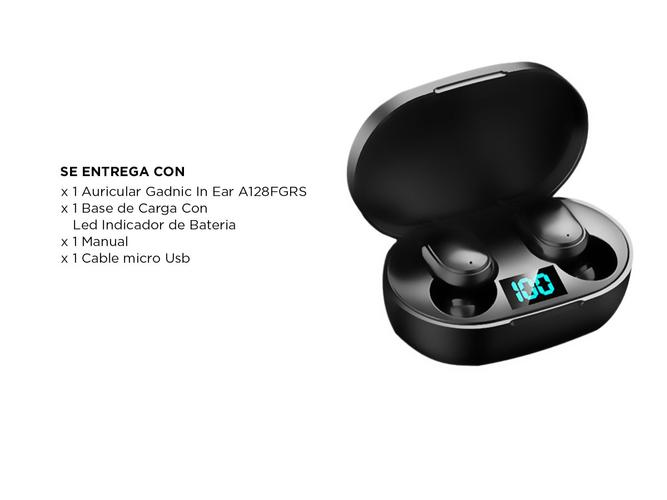 Auriculares Bluetooth Gadnic A128FGRS Inalambricos In Ear Tws - 5