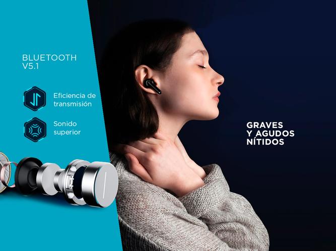 Auriculares Inalámbricos Híbridos QCY Cancelación de Sonido - 3