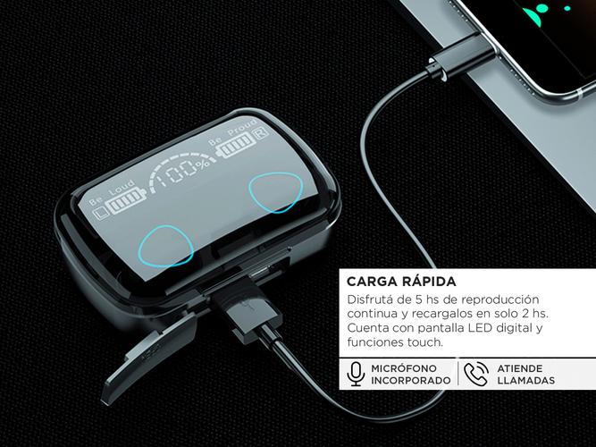Auriculares Bluetooth Gadnic Led Manos Libres Inalambricos - 3