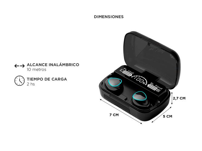 Auriculares Bluetooth Gadnic Led Manos Libres Inalambricos - 4