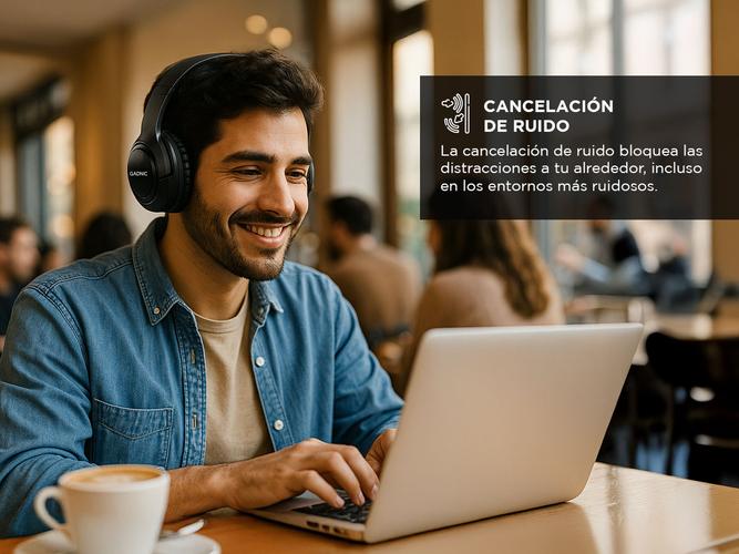 Auriculares Inalámbricos Gadnic A164 Vincha Cancelación de Ruido - 3