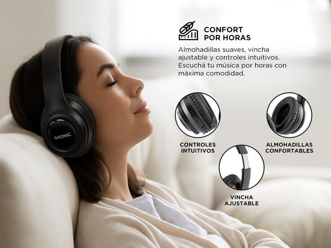 Auriculares Inalámbricos Gadnic A164 Vincha Cancelación de Ruido - 4