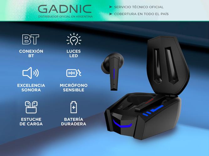 Auriculares In-Ear Inalambricos Gadnic AU16 Con Luz Led - 1