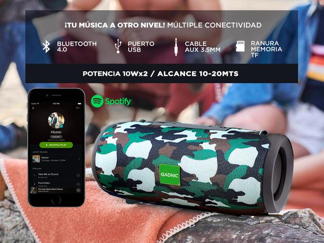 Parlante Gadnic GP200 Bluetooth Portátil Aux USB HiFi 20w Radio FM - 2