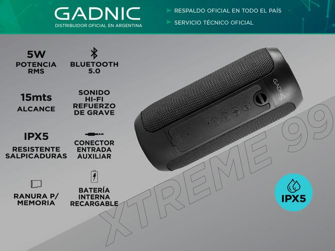 Parlante Gadnic Xtreme 99 Bluetooth Bateria incluida - 1