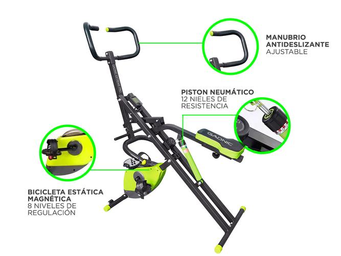 Bicicleta Magnética Gadnic Extreme Pro 2en1 con Ejercitador Para Abdominales - 2