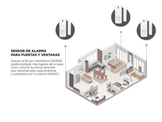 Sensor inalámbrico Gadnic WS1000 de Puertas y Ventanas - 2