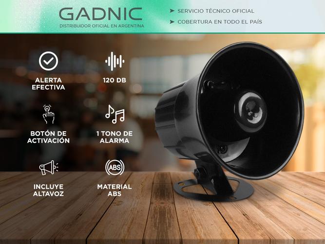 Alarma Sirena Boton De Panico Gadnic De Interior - 1