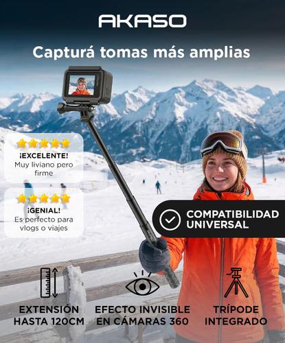 Palo de Selfie Akaso Extensible Hasta 120 cm Trípode Compatibilidad Universal - 1