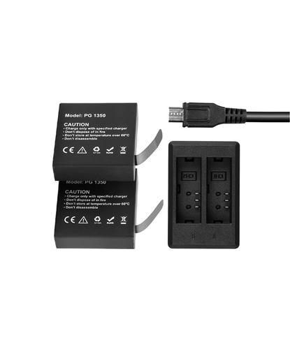 Baterías Recargables Akaso 1350 mAh Cargador Doble USB Compatible Cámara Brave 7 LE - 4